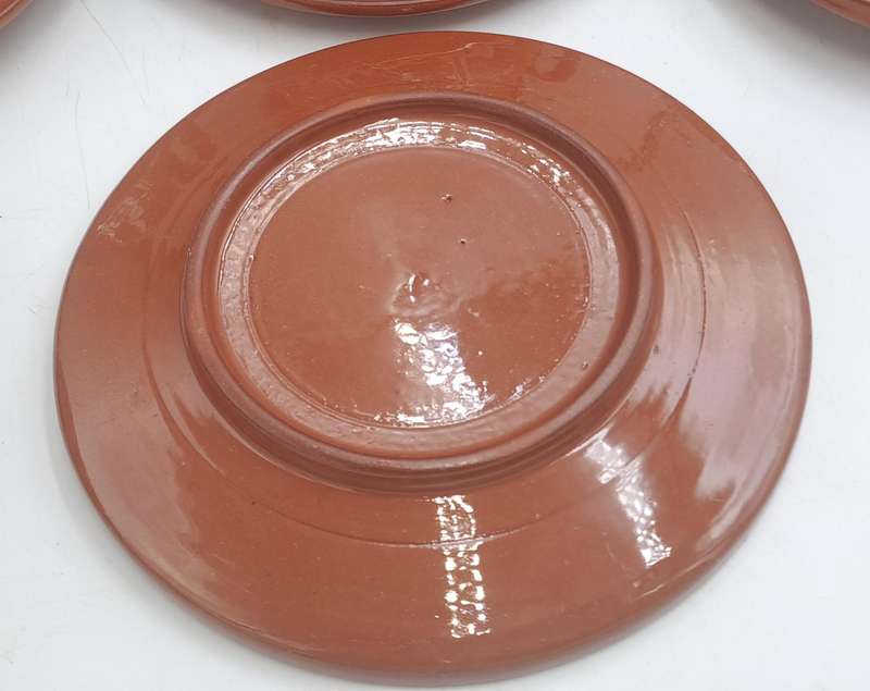 14 Pc Terracotta Finished Ceramic Soup Set Pot with 6 Cups with Saucers