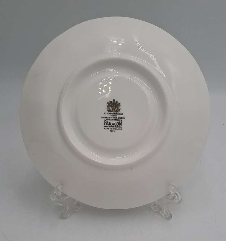 6 Vintage White Paragon Bone China Tea Saucers (one has hairline Crack) By Appointment