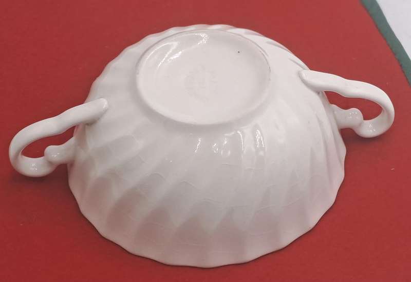 Vintage Aynsley White Swirl Design Soup Cup Bone China England (12 Available)