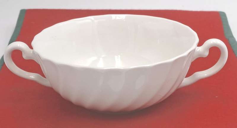 Vintage Aynsley White Swirl Design Soup Cup Bone China England (12 Available)