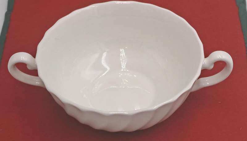 Vintage Aynsley White Swirl Design Soup Cup Bone China England (12 Available)