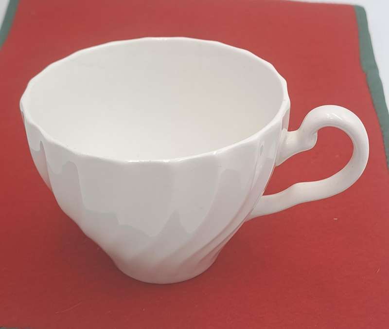 Vintage Aynsley White Swirl Design Tea Cup Bone China England (12 Available)