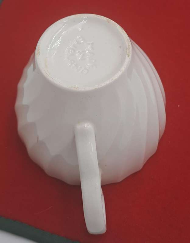 Vintage Aynsley White Swirl Design Tea Cup Bone China England (12 Available)