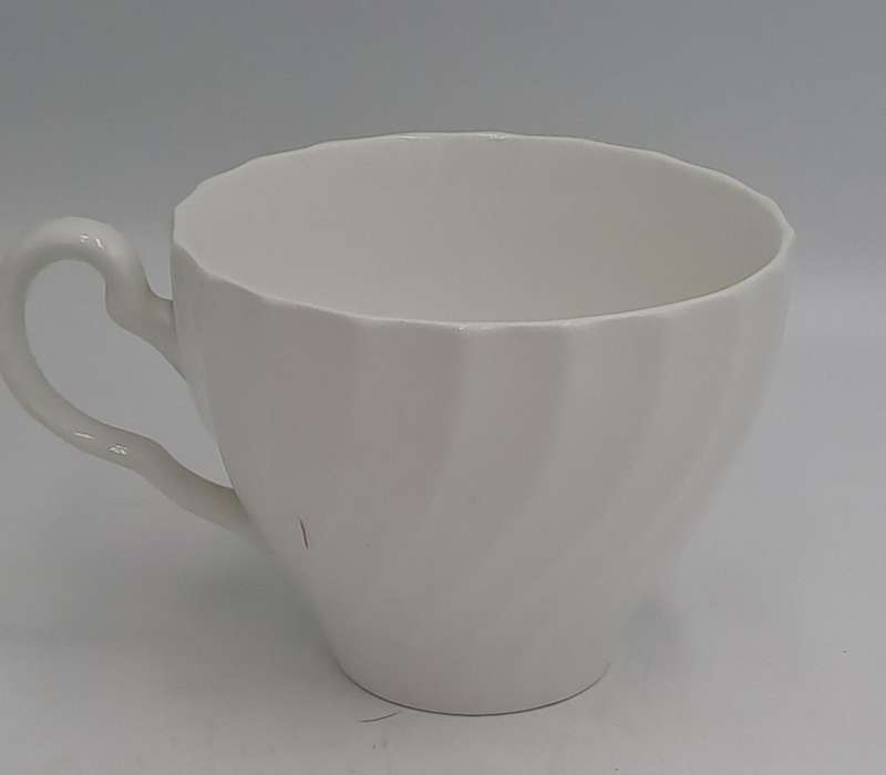 Vintage Aynsley White Swirl Design Tea Cup Bone China England (12 Available)