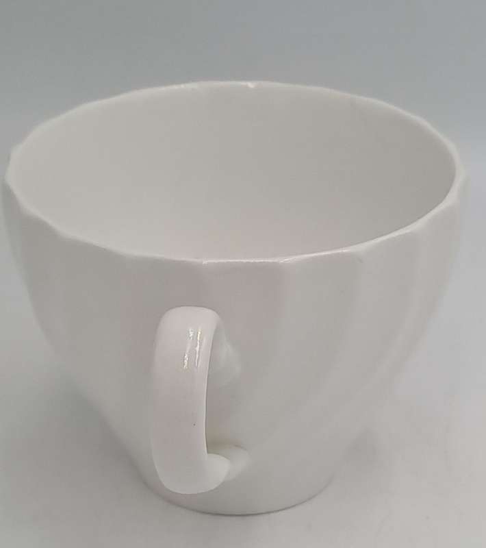Vintage Aynsley White Swirl Design Tea Cup Bone China England (12 Available)