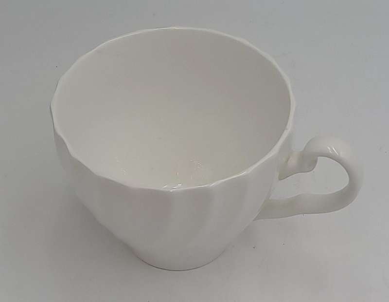 Vintage Aynsley White Swirl Design Tea Cup Bone China England (12 Available)