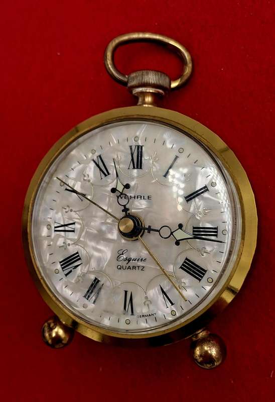 Vintage Wehrle Esquire Quartz alarm Clock -Germany -NOT WORKING