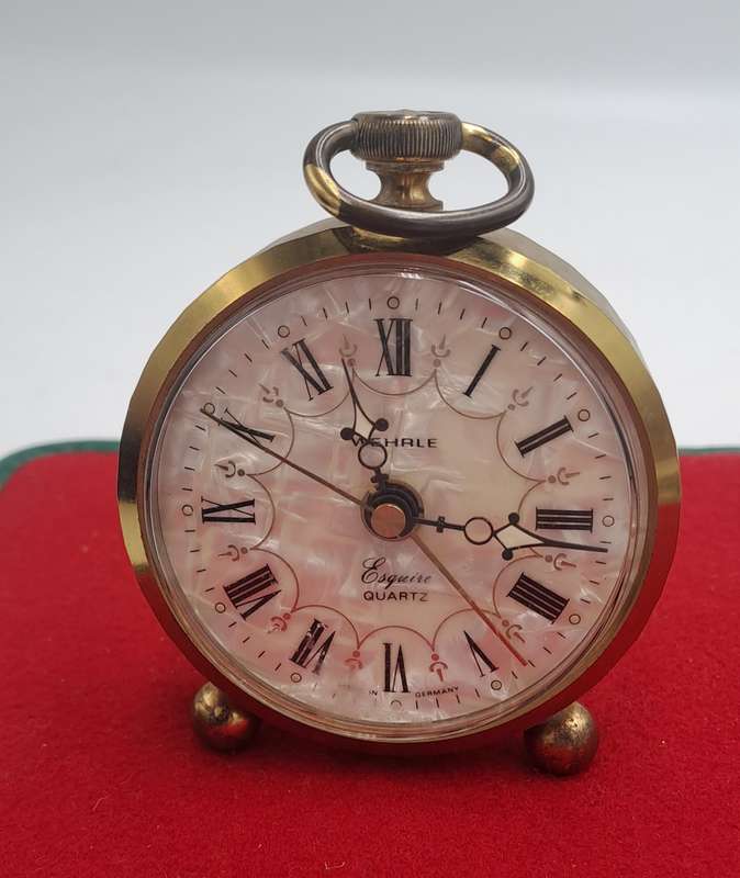 Vintage Wehrle Esquire Quartz alarm Clock -Germany -NOT WORKING