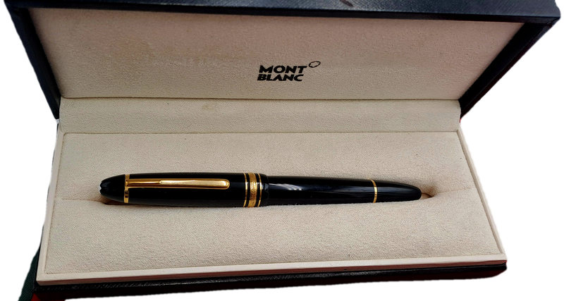 Pre-Owned Mont Blanc Meisterstruct 146 Fountain pen with Medium 4810 14kt Gold Nib-Engraved Air Zimb