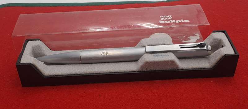 Vintage 1977 MONT BLANC BALLPIX N° 7825 BALLPOINT PEN-GERMANY, STEEL