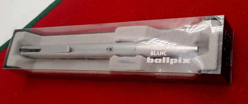 Vintage 1977 MONT BLANC BALLPIX N° 7825 BALLPOINT PEN-GERMANY, STEEL