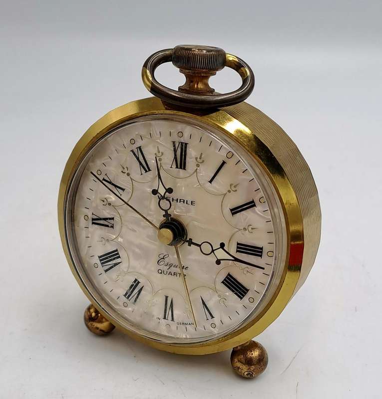 Vintage Wehrle Esquire Quartz alarm Clock -Germany -NOT WORKING