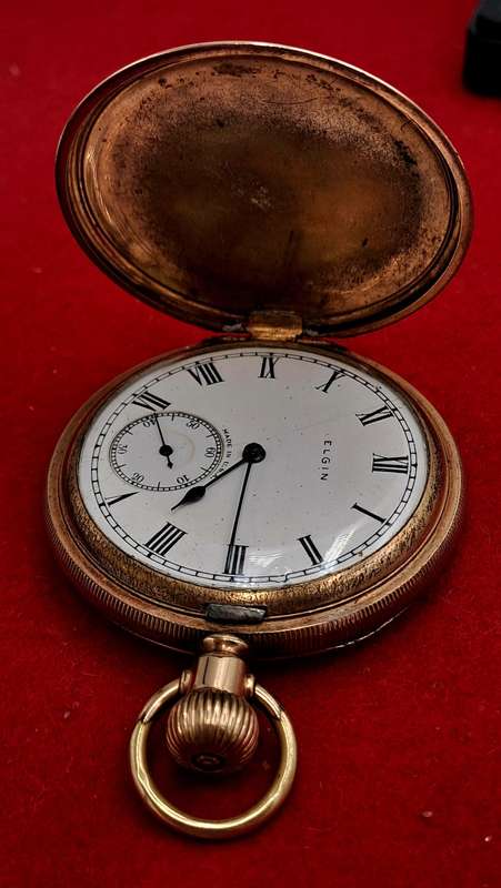 1920's Elgin Pocket Watch SN 30603152 7 Jewels Case No 4373899 USA-Working