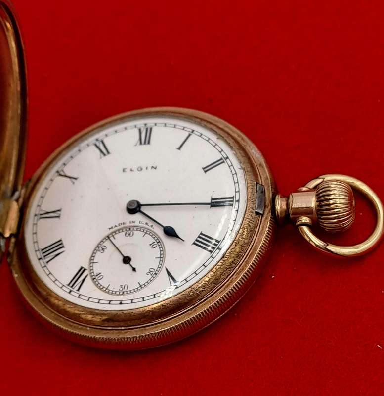 1920's Elgin Pocket Watch SN 30603152 7 Jewels Case No 4373899 USA-Working