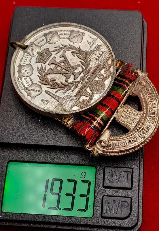 1897 United Kingdom Medal - Victoria Diamond Jubilee, "Britons Rejoice", white metal