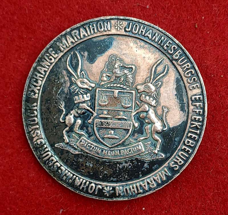Vintage  Johannesburg Stock Exchange Marathon Bronze medallion - Unengraved