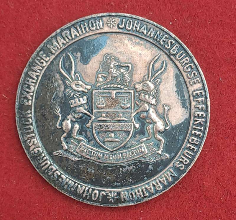 Vintage  Johannesburg Stock Exchange Marathon Bronze medallion - Unengraved