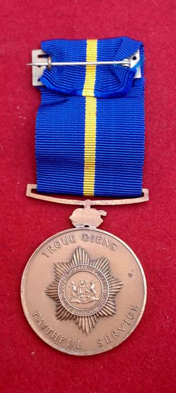 South Africa Police Service Full size medal for Faithful Service 38mm