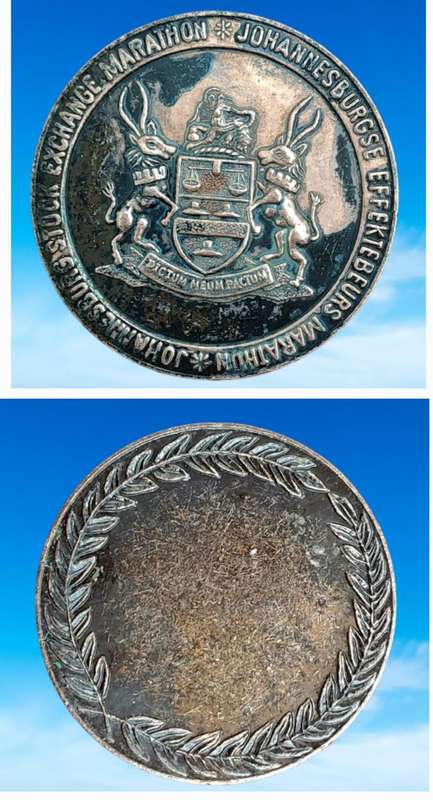 Vintage  Johannesburg Stock Exchange Marathon Bronze medallion - Unengraved