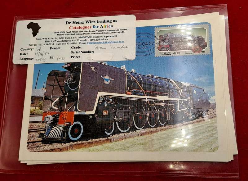 South Africa 27/04/1983 De Aar -Set of 4 Maxi-Post Cards with stamps