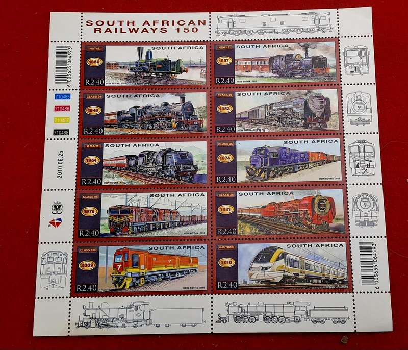 South Africa Stamps - RSA 2010 Railways Trains