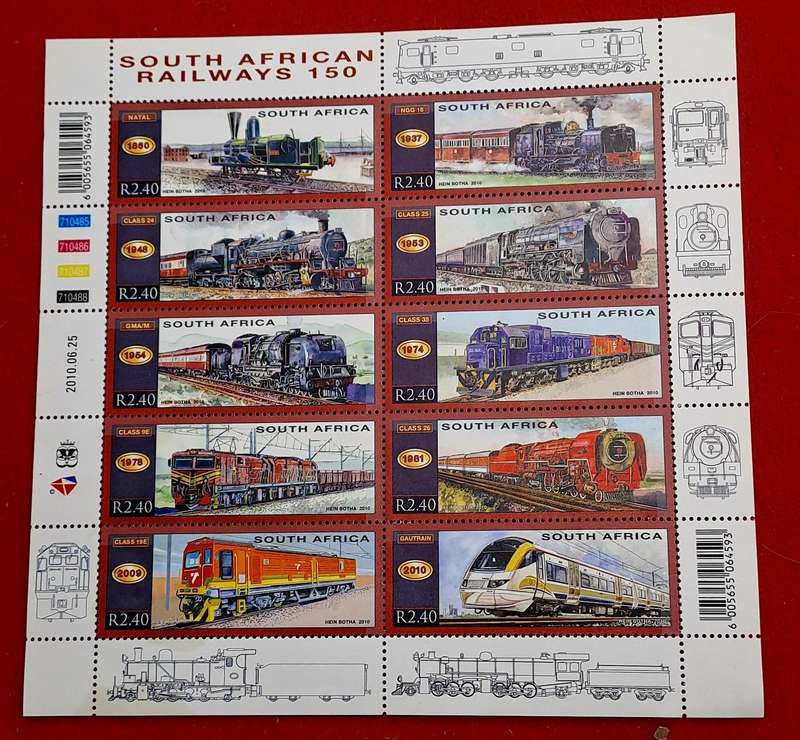South Africa Stamps - RSA 2010 Railways Trains
