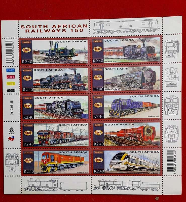 South Africa Stamps - RSA 2010 Railways Trains