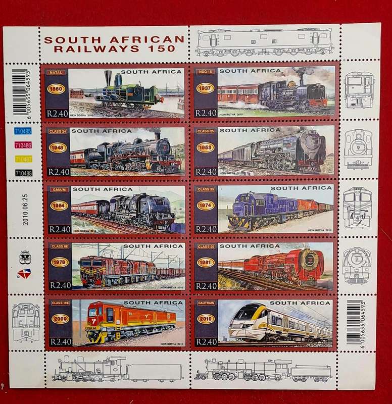 South Africa Stamps - RSA 2010 Railways Trains