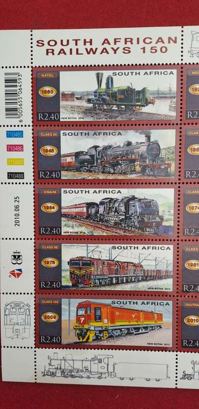 South Africa Stamps - RSA 2010 Railways Trains