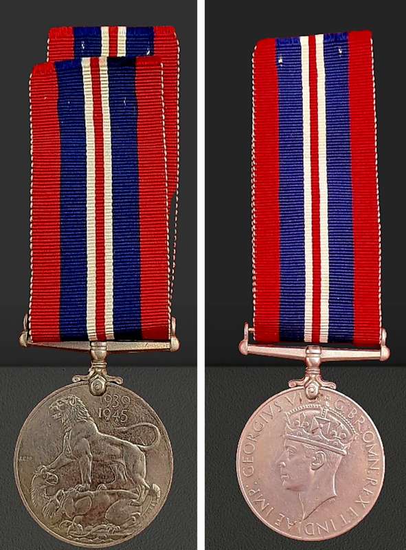 WW2 -1939-45 MEDAL Full Size with Ribbon  -Unnamed