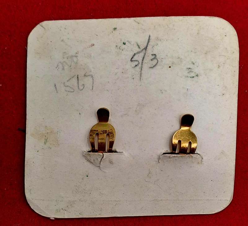 Vintage 1953 Clip on Earrings -souvenir from the coronation of Queen Elizabeth II in 1953