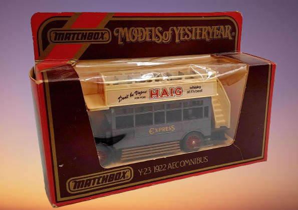 Matchbox Yesteryear Haig Whisky Bus 1922 AEC Omnibus Y-23 Diecast BOXED