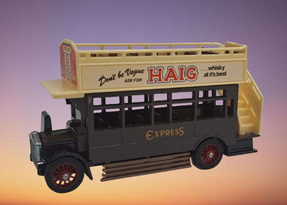 Matchbox Yesteryear Haig Whisky Bus 1922 AEC Omnibus Y-23 Diecast BOXED