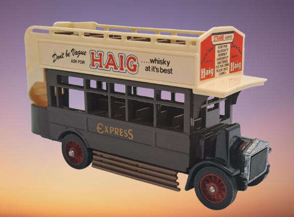 Matchbox Yesteryear Haig Whisky Bus 1922 AEC Omnibus Y-23 Diecast BOXED