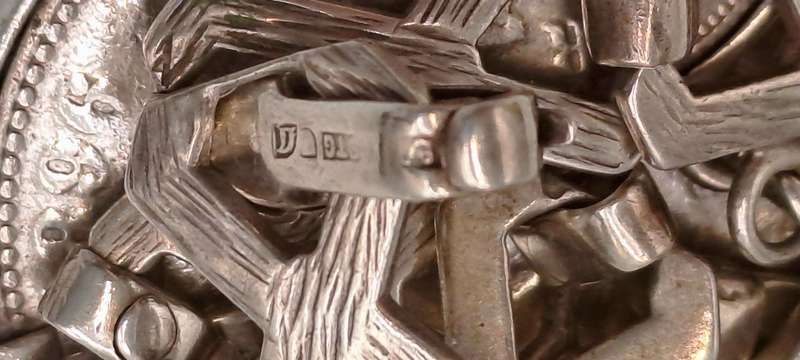 Antique Sterling Silver Bracelet with 3 Silver Coins 1896 ZAR 2½ Shillings,1896 6 Pence, UK 1888 4 P
