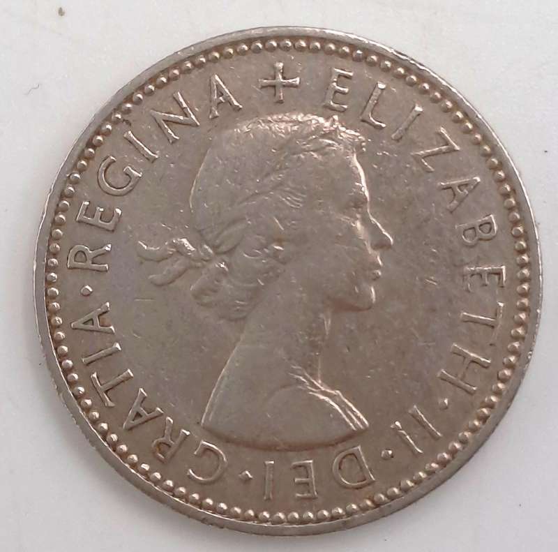 1958 United Kingdom 1 Shilling - Elizabeth II English shield,