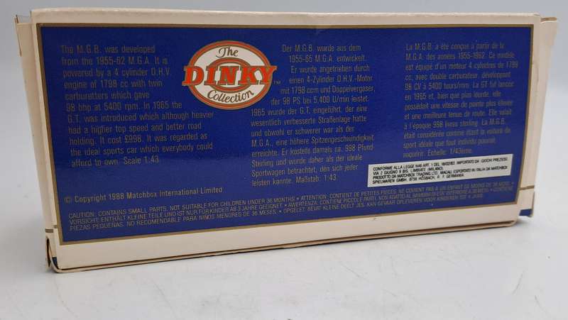 Matchbox Diecast Model Car Dinky DY 3 DY3 MG B MGB GT 1965 1/43 scale new