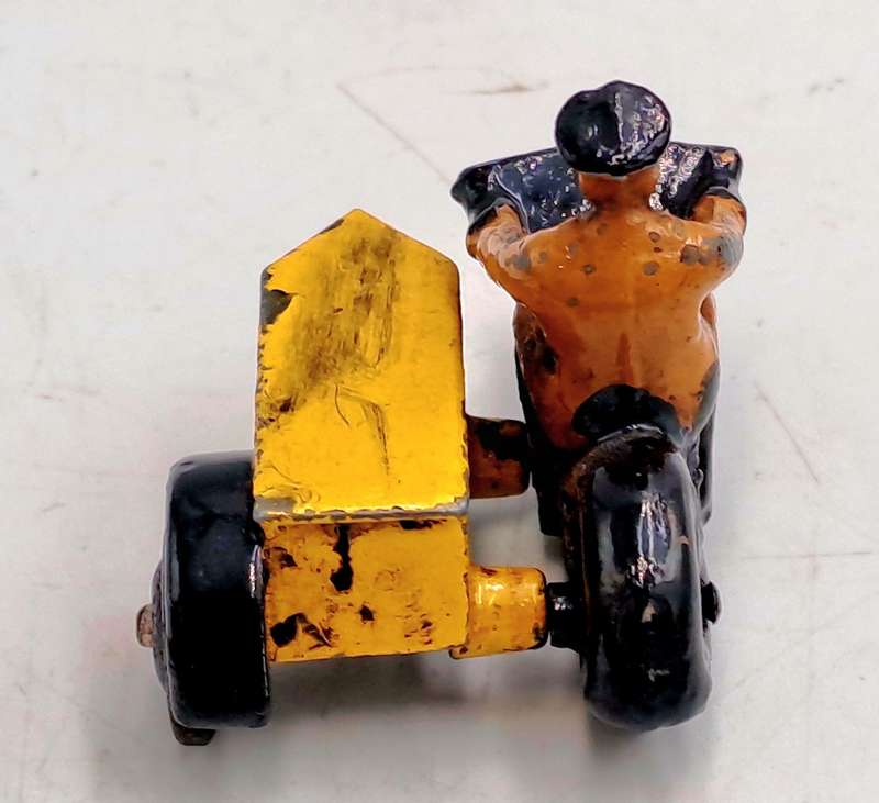 Rare 1930s Meccano Dinky Toys Motorcycle for the Automobile Assoc Roadside Assistance