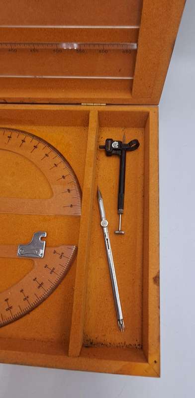 Vintage Deselec Goordenatografo 8501-set -made in Brazil-Polar coordinate for topography Set in Box