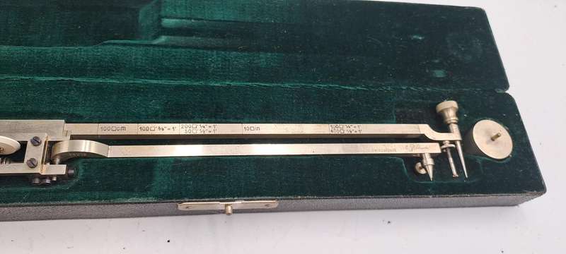 Àntique Planimeter Made in Switzerland in Hard Case