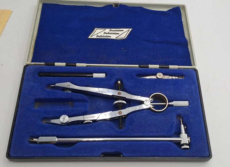 Vintage DRAFTEX 200A Drafting Set made in West Germany in Case -Precision Tools
