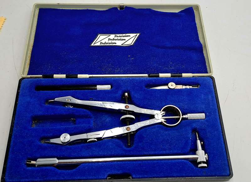 Vintage DRAFTEX 200A Drafting Set made in West Germany in Case -Precision Tools