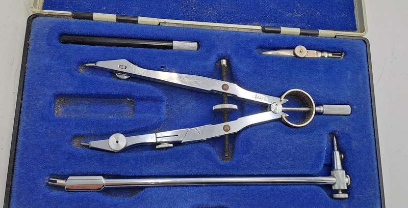 Vintage DRAFTEX 200A Drafting Set made in West Germany in Case -Precision Tools