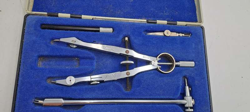 Vintage DRAFTEX 200A Drafting Set made in West Germany in Case -Precision Tools