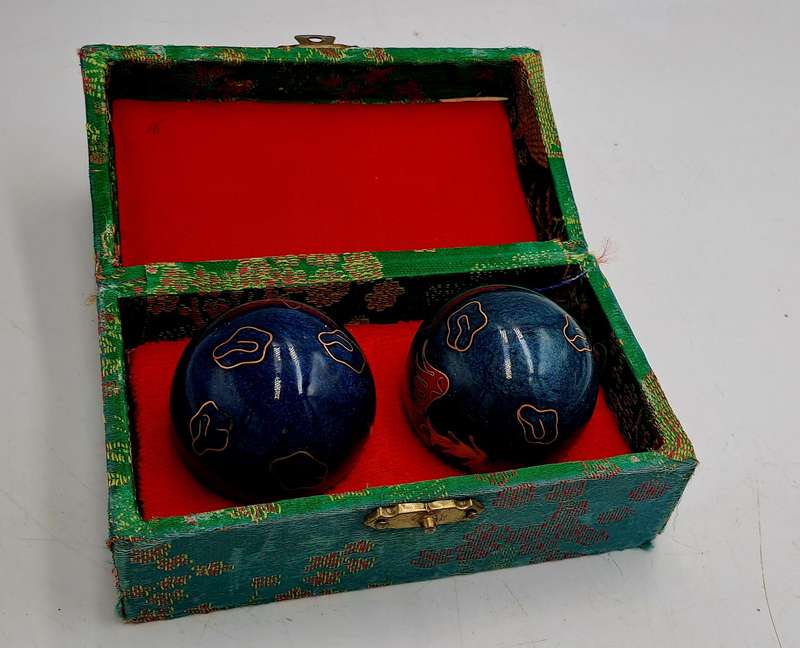 Vintage Chinese BOADING Health Exercise Stress Balls-Medicine Balls-Boxed