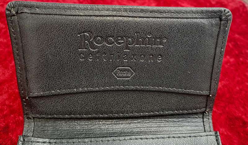 Leather Roche Card wallet - Rocephin ceftiexone