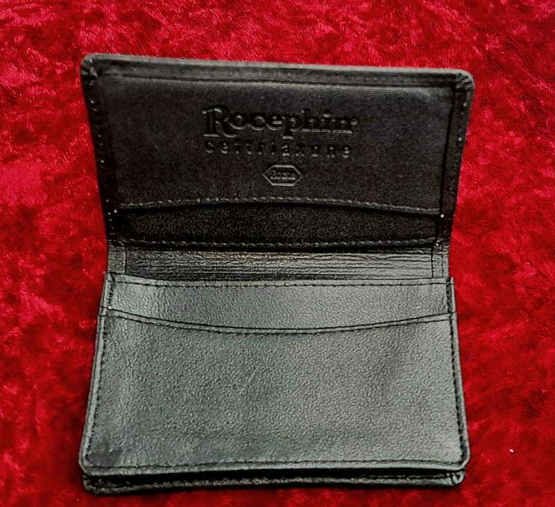 Leather Roche Card wallet - Rocephin ceftiexone