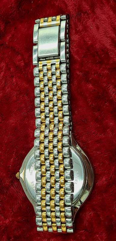 Pre-Owned Alain Frederic A-348 Paris- Gold Tone Quartz Watch -Working -Unisex
