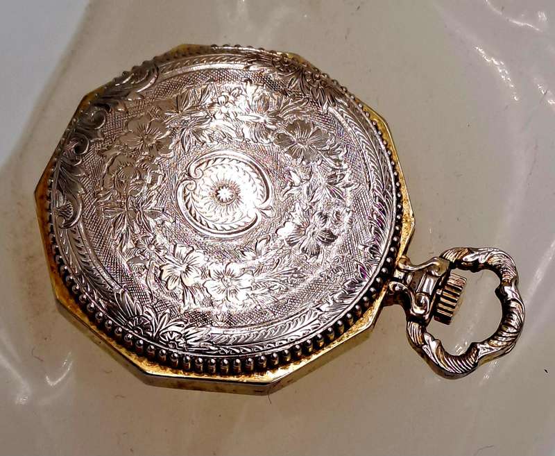 Vintage Swiss Made Gold Tone BULER Pocket Mechanical watch -Working