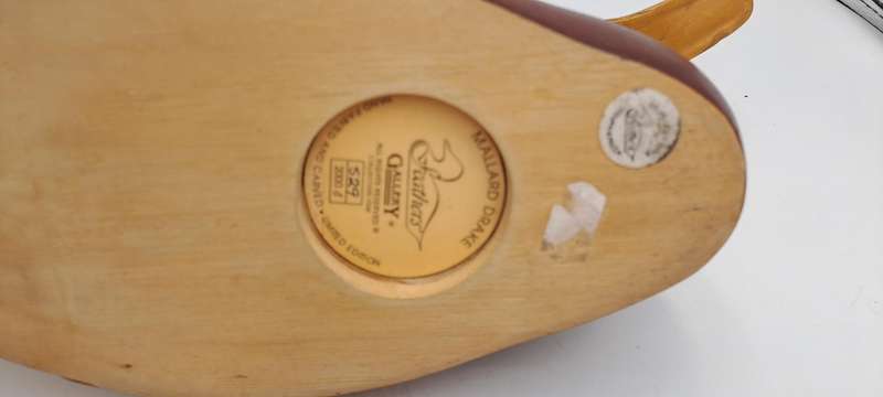 Knysna Feathers Gallery -Limited Edition No 529 of 2000 MALLARD DRAKE Hand Crafted and Painted